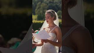 When the bride reads a poem during her ceremony 🤍 wedding weddingdress weddingceremony bride [upl. by Aynot7]