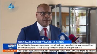 Subsídio de desemprego para trabalhadores domésticos entre medidas anunciadas pelo MFIDS [upl. by Silirama]