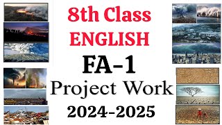 8th Class 💯ENGLISH FA1 Project Work 20242025  8th 💯FA1 ENGLISH Project Work  ENGLISH Project [upl. by Ahcirt]