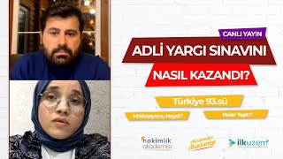 Adli Yargı Hakimlik Sınavı Türkiye 93sü [upl. by Findley]