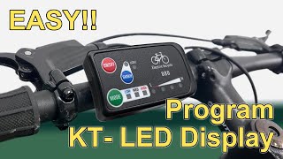 How to program the KTLED Display Electric Bike EASY [upl. by Nama219]