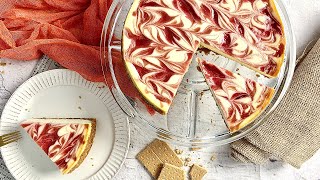 Raspberry Cheesecake Recipe  Raspberry Swirl Cheesecake [upl. by Seppala41]