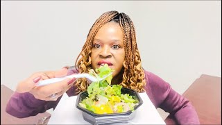 Ep 368 SCHLOTZSKY’S GREEK SALAD MUKBANG  youtube viral subscribe eatingshow [upl. by Ezra]