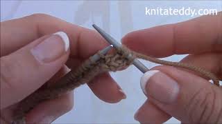 Tutorial 5 m1 stitch Knit a Teddy Dog Body Row 3 [upl. by Yde]