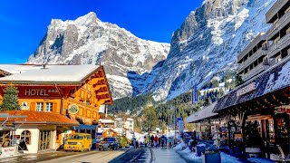 Grindelwald A Wonderful Swiss Village in Winter 🇨🇭 [upl. by Itsirc759]