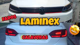 Laminex en faros y calaveras al Jetta mk6 🤩jetta autos jettamk6 volkswagen tuning [upl. by Anelad991]