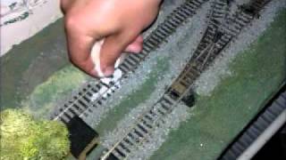 How To Ballast Model Railway Track quotGorren Headquot Shelf Layout [upl. by Aikyt445]