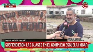 Un caño se rompió y suspendieron las clases en la Escuela Hogar  251124 [upl. by Adekan]