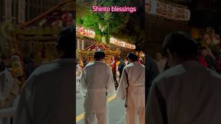 Blessings of the omikoshi in front of the Shinto shrine ⛩️ 佐倉の秋祭り japan shintoshrine [upl. by Ennovyhs]