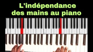 4 exercices pour indépendance des mains au piano pour débutant [upl. by Sadler]