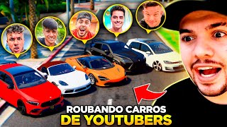 ROUBANDO CARROS DOS YOUTUBERS MAIS FAMOSOS NO GTA 5🤯 IMPOSSÍVEL [upl. by Suiddaht]