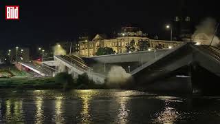 Einsturz der Carolabrücke in Dresden [upl. by Ahsilahk74]