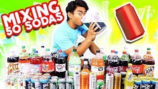 Mixing All My 50 Sodas Together and Drinking It [upl. by Gilba]