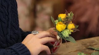 How to make a Corsage  Young Blooms Floristry School [upl. by Leaj]