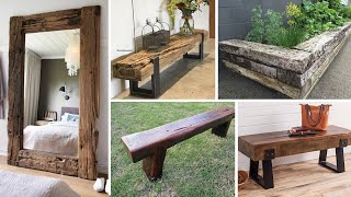 Railway Sleeper Decoration Ideas For Indoor And Outdoor [upl. by Nosrak]