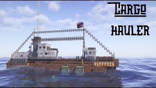 Working Cargo hauler boat in Minecraft [upl. by Annadiane]