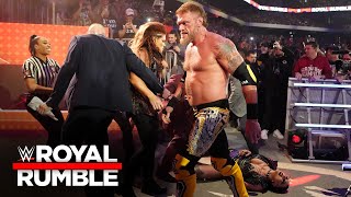 Edge makes his triumphant return and wipes out The Judgment Day WWE Royal Rumble 2023 highlights [upl. by Okier]