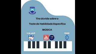 Tira Dúvida Sobre o Teste de Habilidade Específica  Música UFCG [upl. by Simonette]