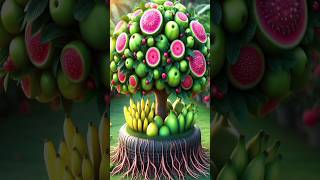 Quick and easy technique for growing and planting hybrid banana and guava fruit trees farming [upl. by Adnaugal]