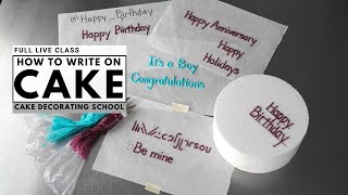 How to write on cake  Cake Decorating For Beginners [upl. by Karlens]