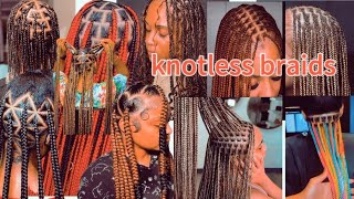 knotless braids hairstylesBox braids hairstyles hairstyleviral [upl. by Vedette758]