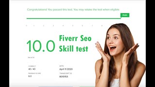 Fiverr SEO skill test 2020 [upl. by Ahsikel949]