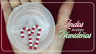 COMO HACER ARETES NAVIDEÑOS 2023  CHRISTMAS EARRINGS  JÓIAS DE NATAL [upl. by Naujyt]