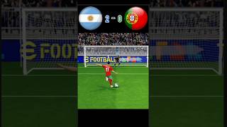 Argentina vs Portugal  FINAL  Penalty shoot by efootball👍 realistic pes gaming👍  shorts [upl. by Rachel]