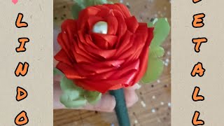 tutorial como hacer una rosa eterna con lapicero [upl. by Noemys620]