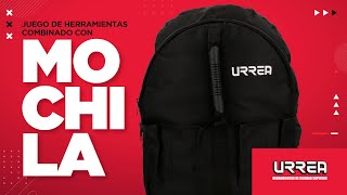 Juego de herramientas combinado con mochila  URREA [upl. by Annawat]