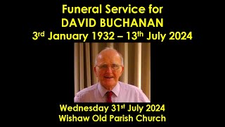 Wishaw Old Parish Church Funeral service for David Buchanan 31st July 2024 [upl. by Oleusnoc]