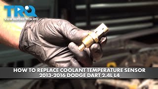 How to Replace Coolant Temperature Sensor 20132016 Dodge Dart 24L L4 [upl. by Aropizt]