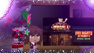 Security Breach React to Five Nights at Freddys Official Movie Trailer  Gacha FNAF [upl. by Ymij332]