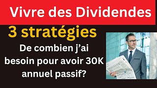 💰 Atteindre 30 000  de Revenu Passif Annuel grâce aux Dividendes 🚀  💡3 Stratégies  Guide complet [upl. by Joashus698]