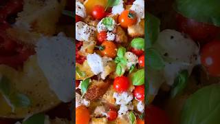 Tomato Nectarine Burrata amp Crouton Salad by Baking The Goods [upl. by Ferriter724]