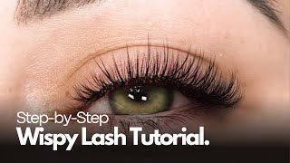 LASHING 101  Wispy CC Curl Eyelash Extension Tutorial  Step By Step [upl. by Felix]