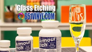 How to Etch Glass with Armour Etch Cream and Vinyl [upl. by Attenej]