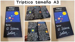 Tríptico tamaño A3 hecho a mano  Paso a paso [upl. by Ajnek]