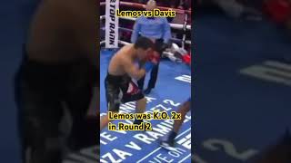 Davis vs Lemos  Round 2 KO boxing knockoutpower ko knockoutwin everyone short fypシ゚ [upl. by Yralih]