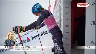 Mikaela Shiffrin 🇺🇸  St Moritz  womens downhill Dec 16 2022 weareskiing sheskis atomic [upl. by Eak]