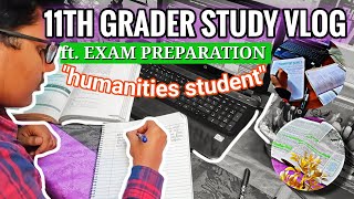 EXAM PREPARATION STUDY VLOG cbse 11th grader Arts student studyvlog [upl. by Aeneus]