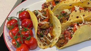 TAVUKLU TACO TARİFİ 🌮  Evde En Kolay Taco Ekmeği Nasıl Yapılır💯 Gerçek Salsa Sosu Tarifi 🔝 [upl. by Yrad786]