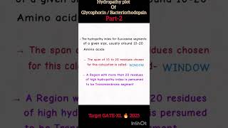 GLYCOPHORIN amp BACTERIORHODOPSIN Hydropathy plot part2 🔥 Cell membrane  Target GATEXL 2025🔥 [upl. by Col]