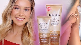 Jergens Natural Glow Face amp Body Review  BEFORE amp AFTER [upl. by Aduhey]