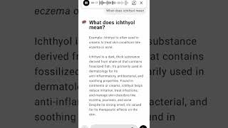 What does ichthyol mean [upl. by Derward]