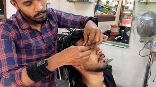 ASMR Head Massage in a Regular Indian Barbershop  Indian Massage [upl. by Raviv]