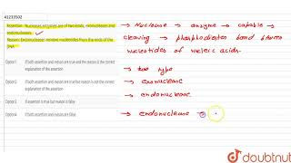 Assertion  Each restriction endonuclease funtions [upl. by Pius]