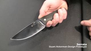 Spyderco 2013 Prototype  Stuart Ackerman Serrata [upl. by Hgierb989]