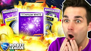 GETTING THE MOST INSANE ITEMS IN ROCKET LEAGUE RL 70 Golden Crate Opening [upl. by Annoda255]