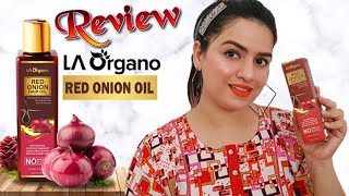 LA ORGANO  RED ONION HAIR OIL REVIEW  BEST OIL FOR HAIR GROWTH AND PREVENT HAIR FALL [upl. by Zoeller]